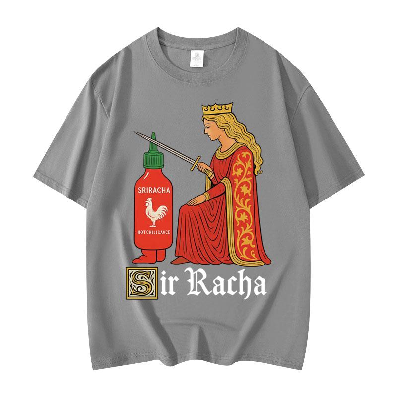 Sir Racha Funny Meme T-shirt Men Women Clothing Y2k Fashion Short Sleeve T-shirts Summer High Quality Cotton Oversized T Shirt