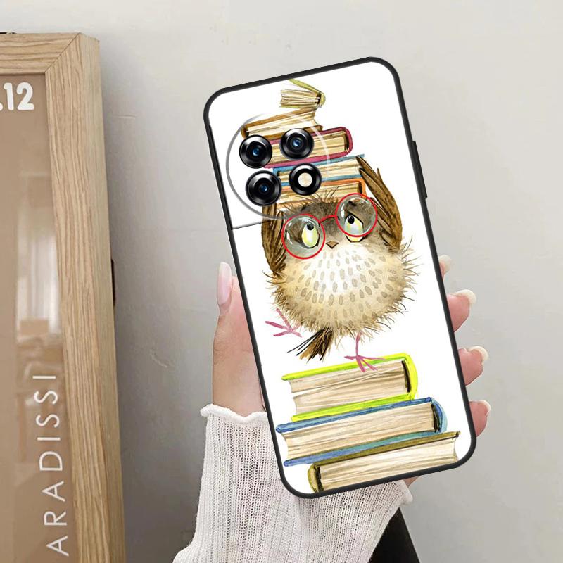 Süße Eulen-Cartoon-Hülle für OnePlus Nord 5 CE 3 4 Lite N20 N30 OnePlus 13T 13R 12R 10T 10R 10 11 12 13 15 Abdeckung
