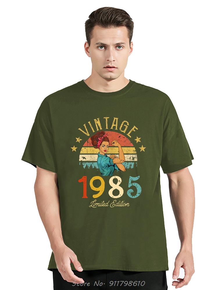 Pure Cotton Vintage 1984 Made In 1985 Birthday Old T-Shirt Unisex T-shirts Unisex O-Neck Tshirt