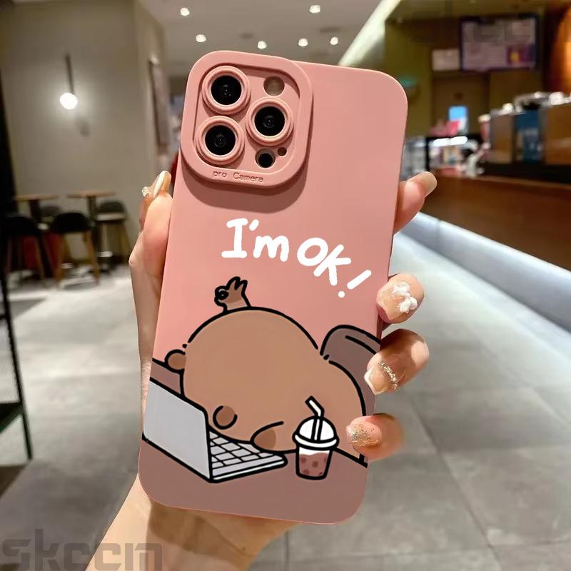 

Cartoon Capybara Print Phone Case For iPhone 17 Air 16 e 15 14 13 12 11 Pro Max Plus Mini SE 2020 2022 Shockproof Cover iPhone 14 Pro Max