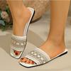 New Designer Casual Flat Shoes Women Elegant Slip on Walking Slippers Lightweight Comfortable Shoes Slides Sandals