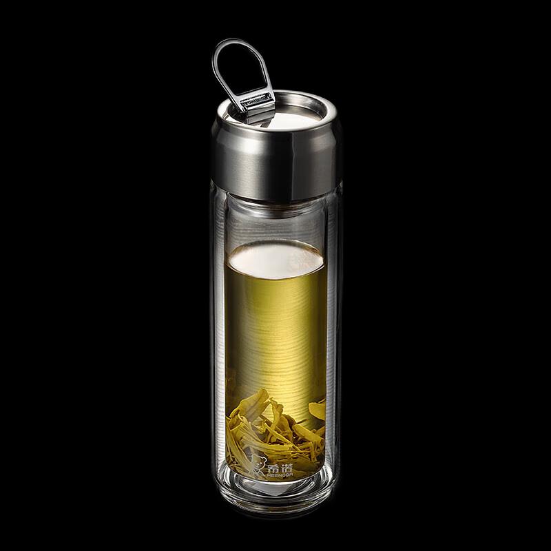 Xinuo Double-Layer Glass Tea Infuser Bottle 360mL