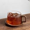 Vintage Coffee Cup Dish Sets for Women 2026 New Household 240ml High End Exquisite Wooden Handle Glass Afternoon Tea Dish
