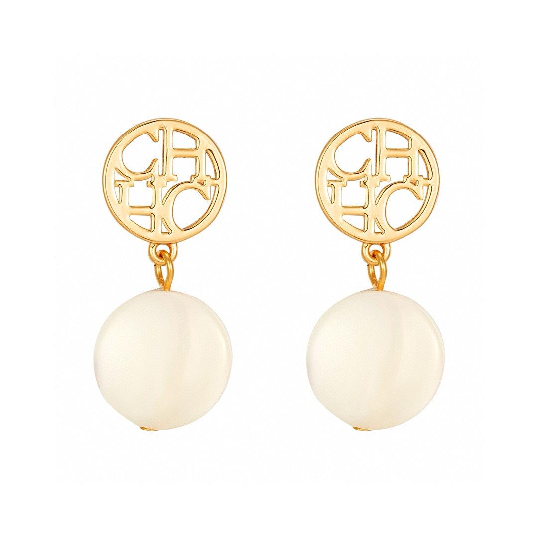 Dora Elegant Women s Pearl Stud Earrings with Independent Cross Design