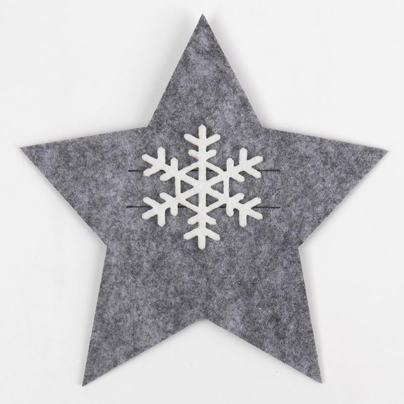 Kalligraphie Pinsel Filz Weihnachtsbaum Besteck Deko Set