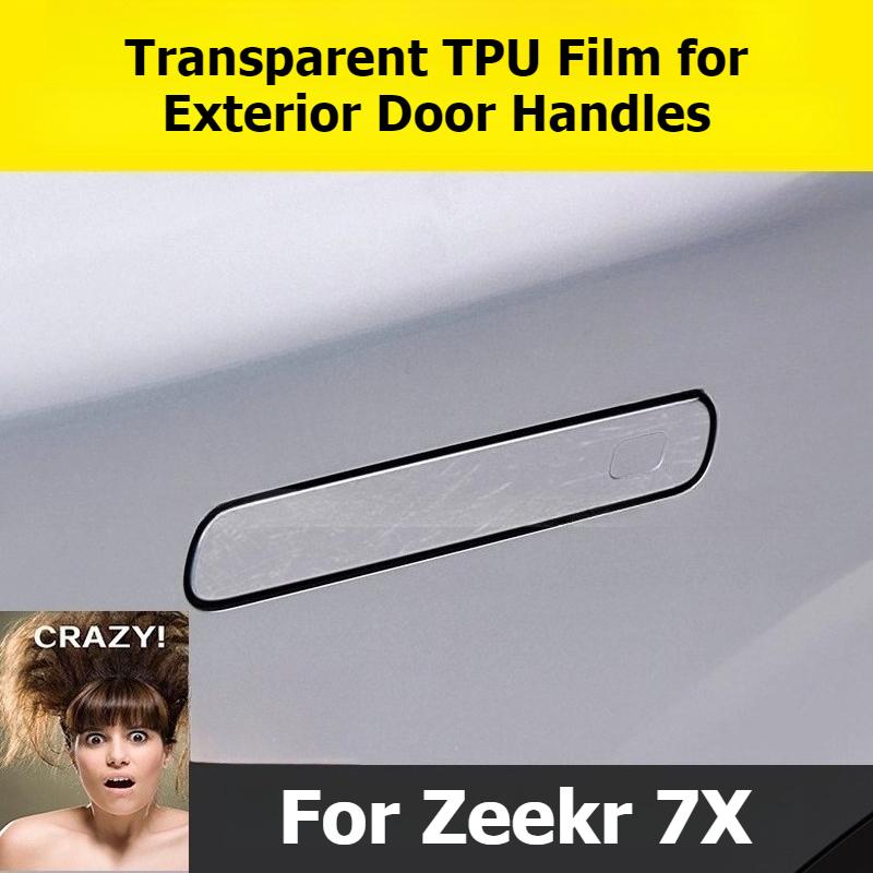 For ZEEKR 7X 2025 Car Front Headlamp TPU Transparent Black Films Protection Accessories Head Lamp Strip Car Stickers Exterior