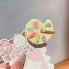 3Pcs Girl Hairpin Macaron Colors Palette Shape Resin Hair Clip Stable