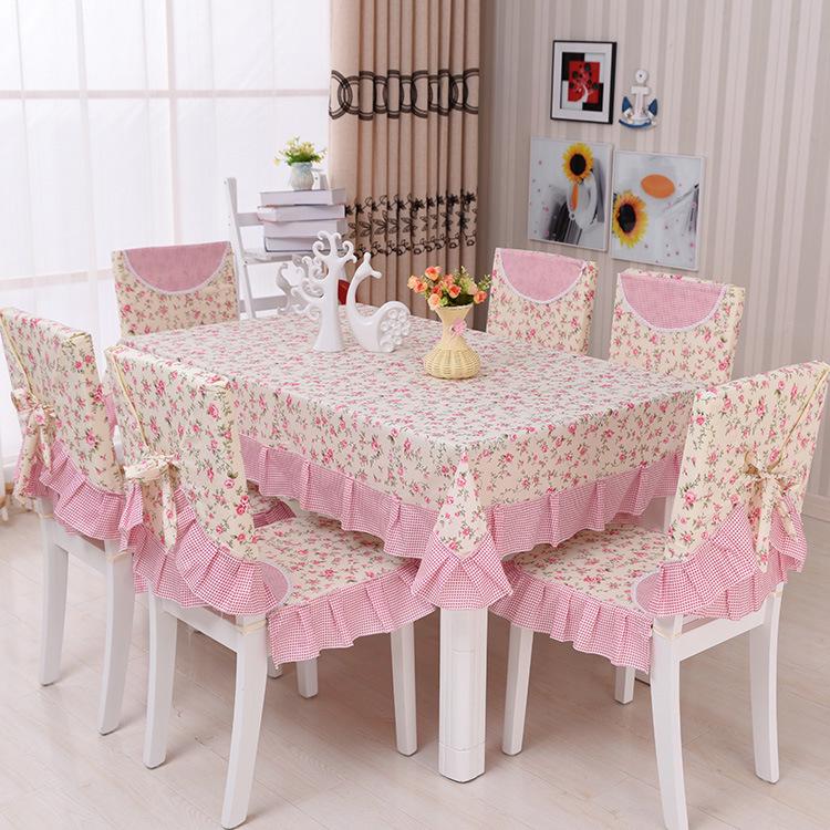 Buy Fashion Floral Print Table Cloth Chair Cover Polyester Cloth Kitchen Dining Tablecloth at ...