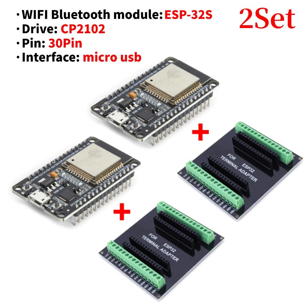 ESP32 WROOM-32 Development Board 5V TYPE-C CH340C WiFi+Bluetooth Ultra-Low Power Consumption SPI Flash 32Mbits Wireless Module