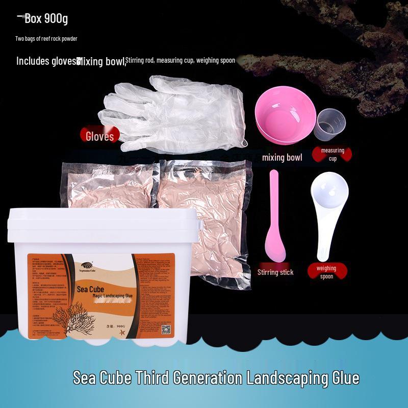 

Sea Cube Aquarium Magic Landscape Glue: Decorative Clay for Saltwater Tanks, Coral, Live Rock, and Soil. Perfect for Starting Your Tank.