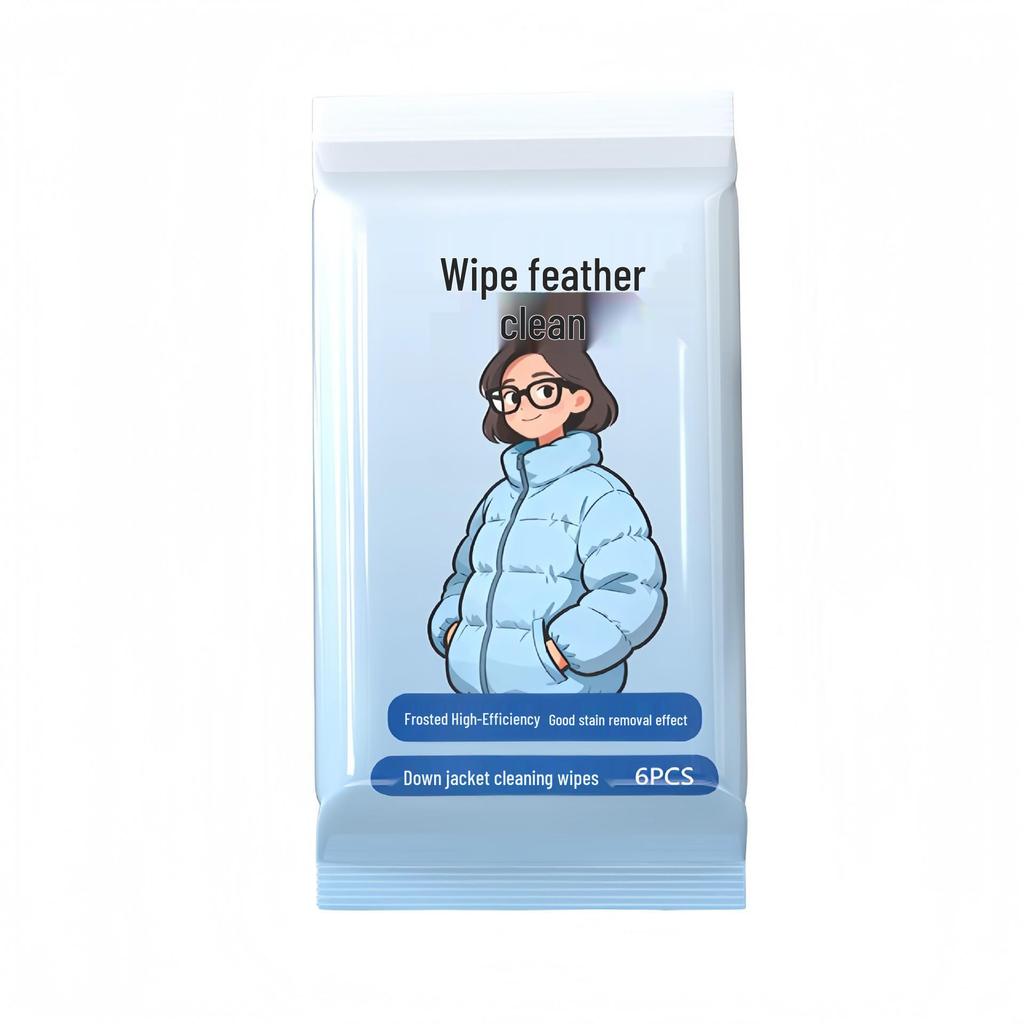 Waterless Washable Down Jacket Cleaning Wipes - Strong Stain Removal, Residue-Free, Fabric-Safe Clothing Cleaner