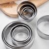 1 Set Circle Cookie Cutter Non-stick Multipurpose Stainless-Steel Practical Round Cookie Cutter Set Metal Baking Ring Kit Kitchen Supplies