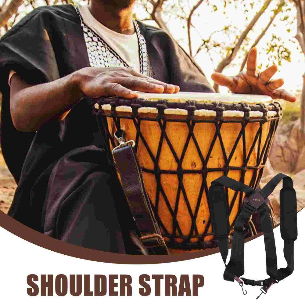 Adjustable Djembe Shoulder Straps Thickened Padded Hand Drum Belt Musical Instrument