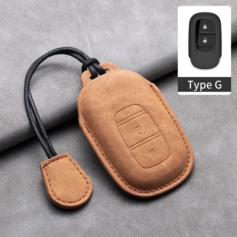 4 Buttons Car Remote Key Case Cover for Honda HR-V CR-V CRV Civic Accord 2021 2022 2023 Leather Car Key Shell Fob Keychain