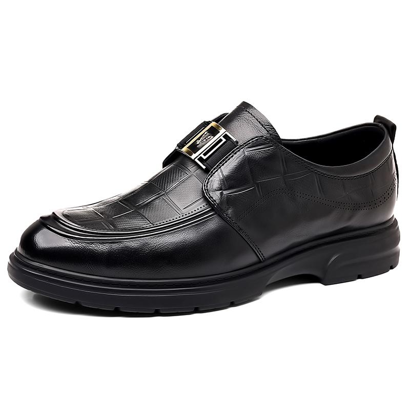 Fashion New Men's Business Casual Shoes Classic Male Slip On Flats Handmade Casual Leather Oxford Shoes Breathable Male Dress Footwear