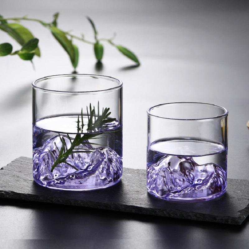 150ml/300ml Small Transparent Glass Coffee Cup Mountain Glass Whisky Heat Resistant Tea Drink Milk Juice Cup Bar Tool