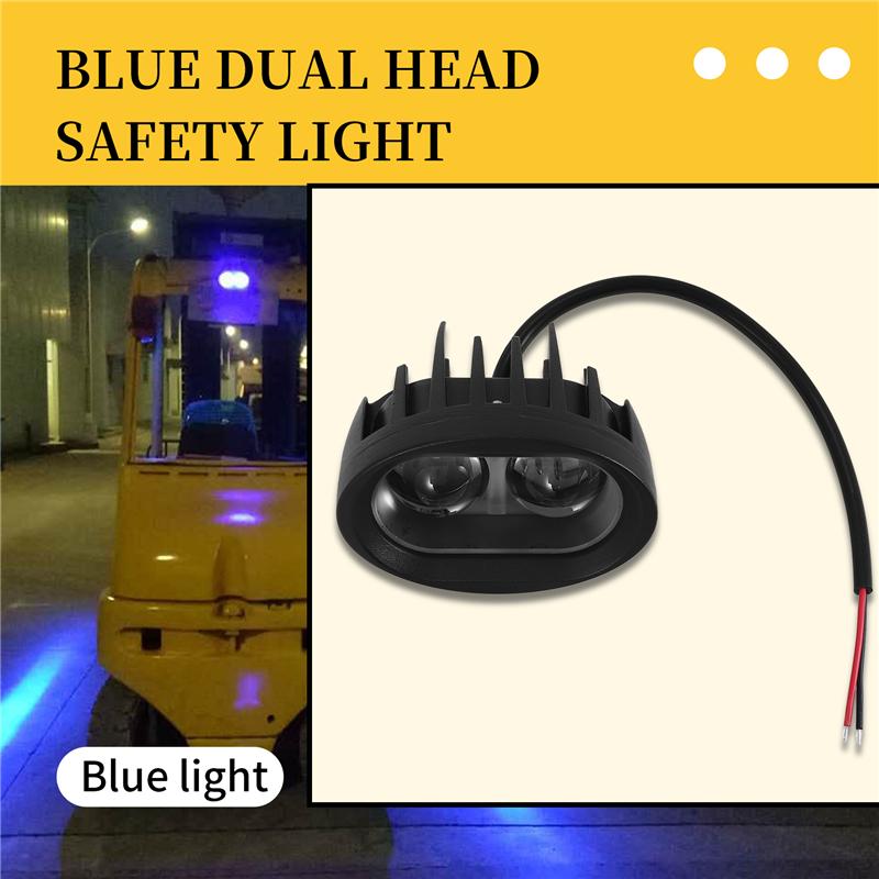 10V-80V Vehicle Blue LED Warning Signal Lamp Forklift Truck Work Spot Safety Light Car 20W Industrial Safety Lamp-M53K