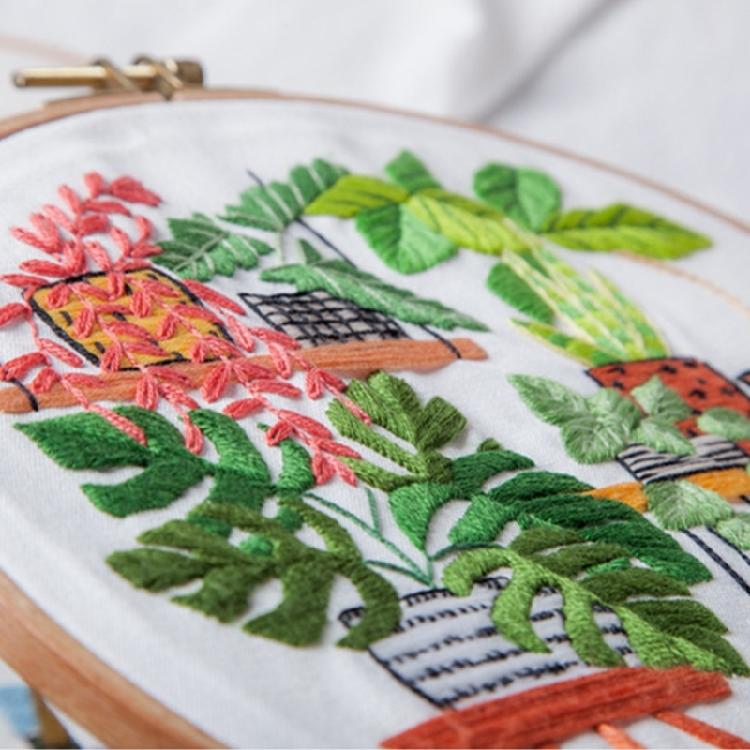 3Sets Beginner Embroidery Set Flower Embroidery Set for Adult with Instruction Pattern Hoop Thread Scissors and Needle