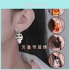 Festive Halloween Pumpkin And Bat Earrings Stylish Ear Accessories For Girls And Parties