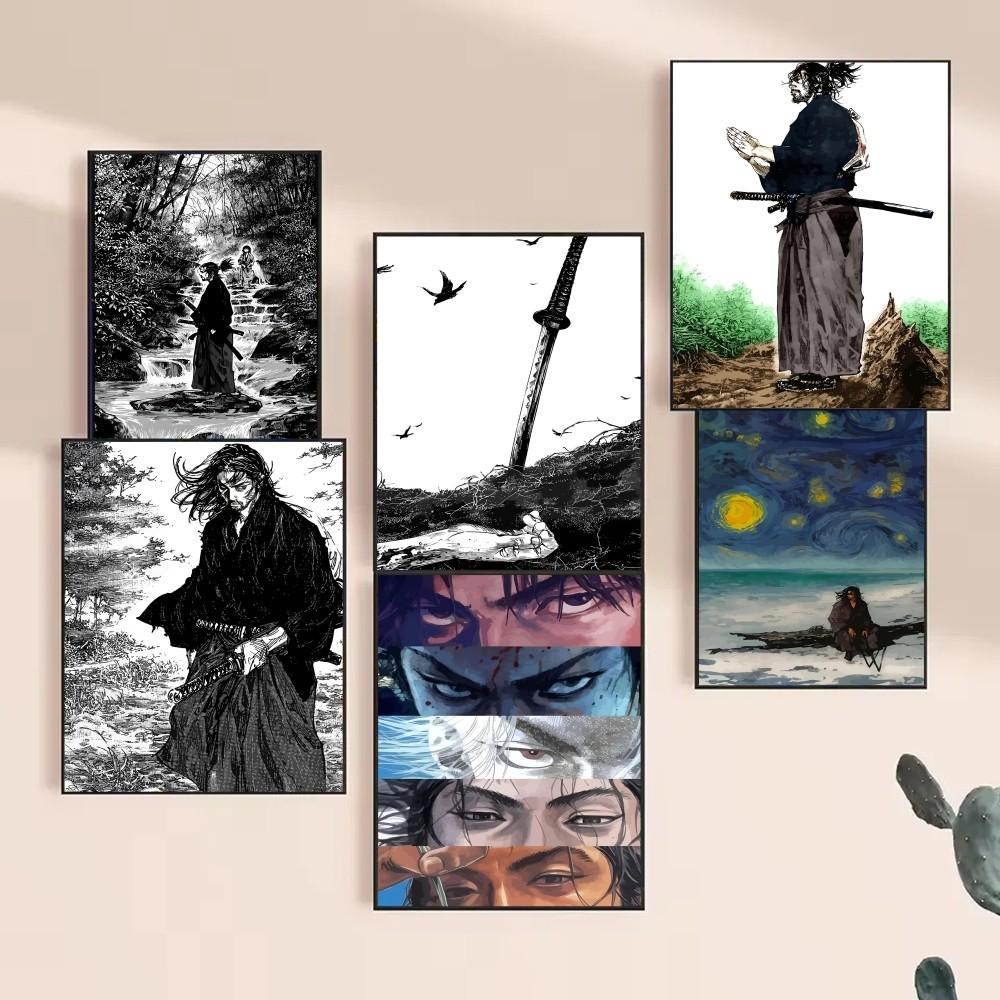 1 stück Japanischen Anime Manga Miyamoto Musashi Vagabond Bushido Krieger HD Poster Home Room Bar Cafe Decor Kunst Wandmalerei bild