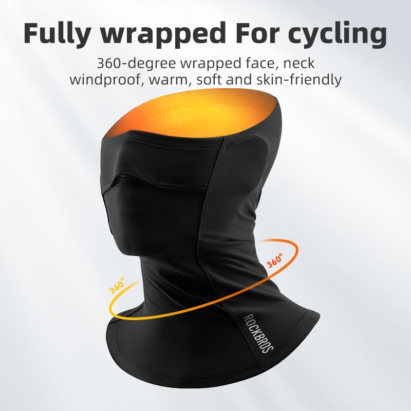 Rockbros Face Scarf Extended Design Ear Protective Bandana Warm Windproof Neck Breathable Outdoor Sport Hiking Bike Face Mask