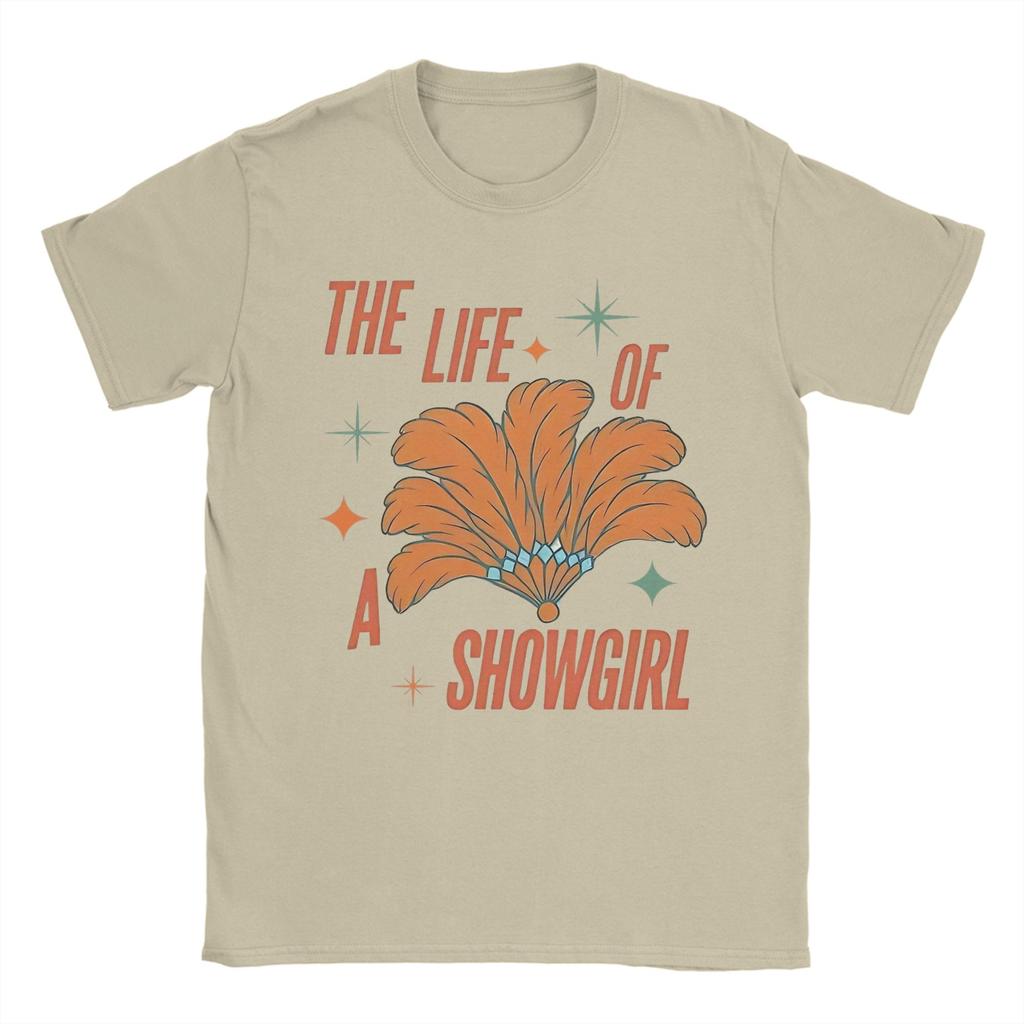 The Life Of A Showgirl Orange Fan Tshirt For Men Women Cotton Tops Shirts Funny Round Neck Short Sleeve