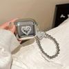 Electroplated Heart-shaped Earphone Case Suitable for Apple AirPods 1 Cute Girly AirPods 1 Bluetooth Earphone Case