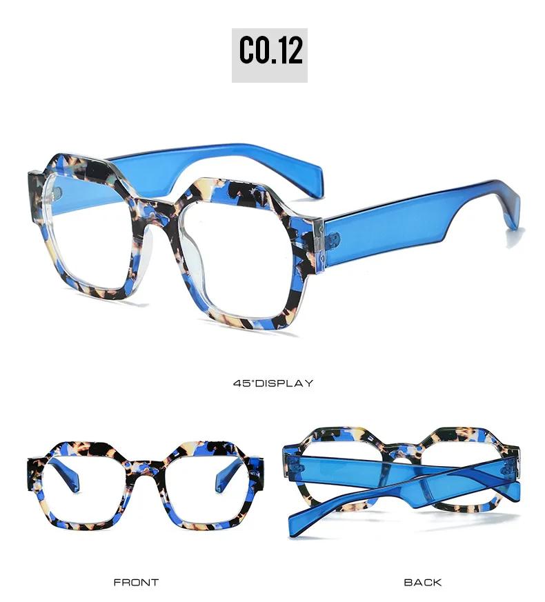 New Vintage Big Square Sunglasses Women Men Fashion Retro Thick Edge Frame Luxury Male Sun Glasses Shades Uv400 Eyeglasses