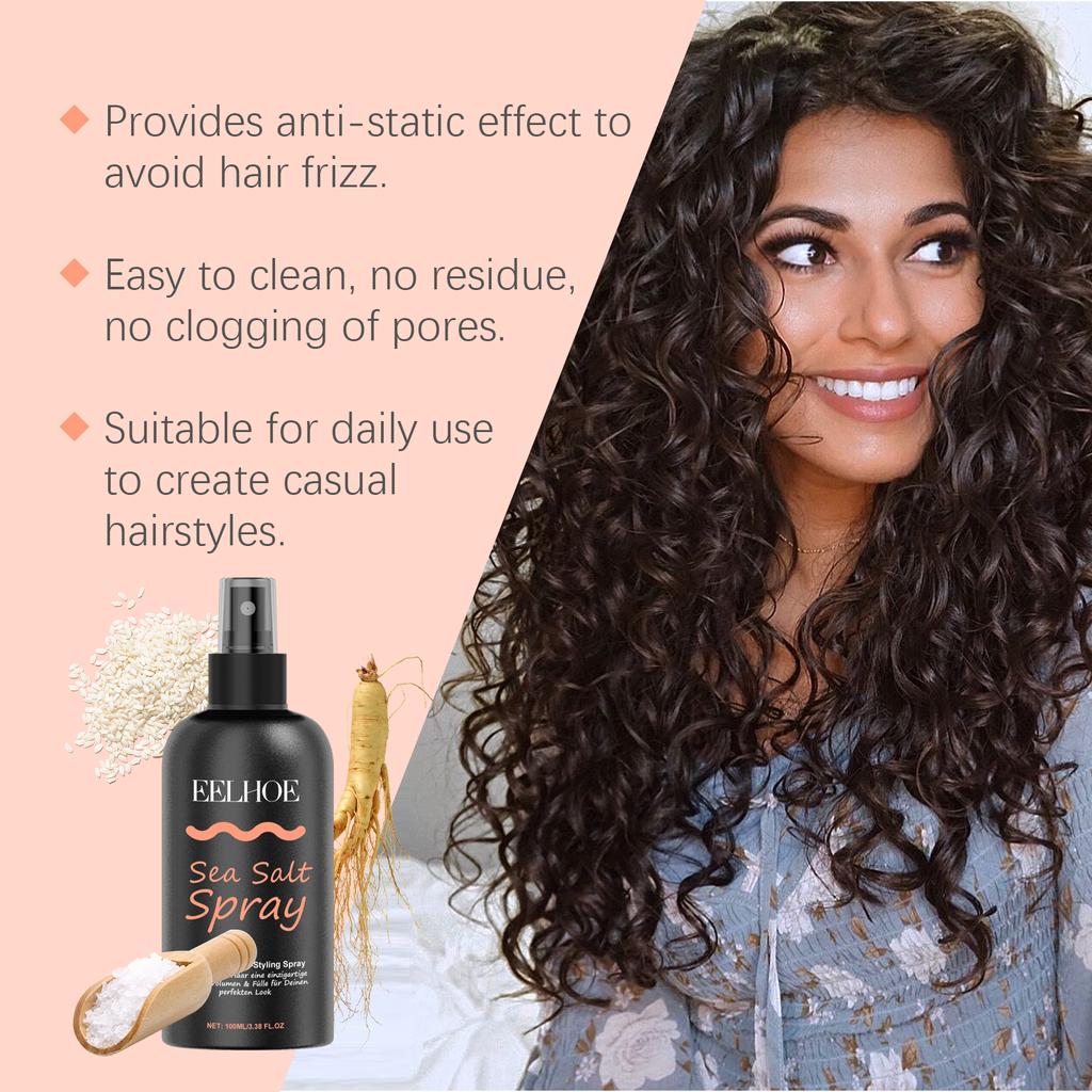 Lasting Sea Salt Hair Styling Spray Matte Hair Clay For Keep Hair Oil Edge Control Fluffy Salon Hairdressing Mud Hair Holding