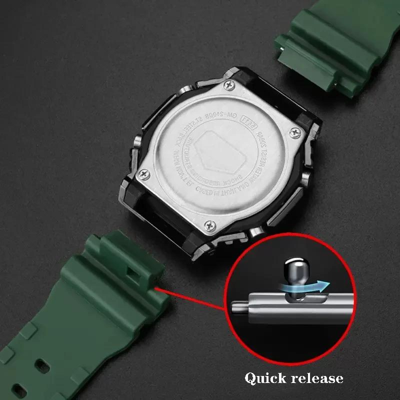 Watch Bands For Casio G-Shock GM-2100 GM-S2100 GA-2100 GM-5600/GA5600 Silicone Men's Sports Waterproof Watch Accessories Strap