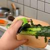 1pc Stainless Steel Handheld Vegetable Peeler with Rubber Finger Grip Comfortable Palm Peeler Suitable for Carrots, Etc