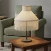 Textile Lampshade with Tassels Replacement Vintage Style Lamp Cover for Bedroom, Living