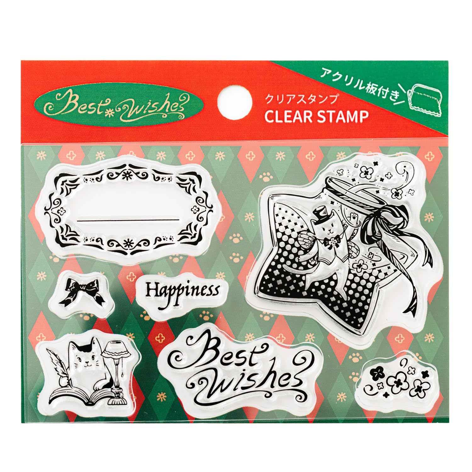 Набор прозрачных мини-штампов Taiyo Tomar  Наилучшие пожелания  SCLR-01