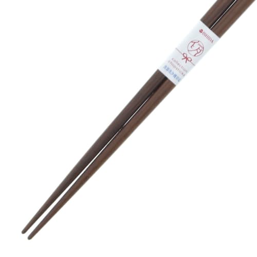 Ishida Japanese Chopsticks, Cat Design, Natural Wood and Acrylic, 20.5cm