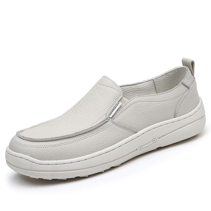 

Повседневная мужская кожаная обувь, универсальные формальные мужские мокасины, дышащие туфли-лодочки для отдыха, прогулок, вождения 44 бежевый