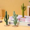 ARTIBETTER 3pcs Artificial Cactus Green Simulated Cactus Artificial Sand Decor Faux Succulent Decor Fake Cacti Plants Table Ornament Centerpieces for