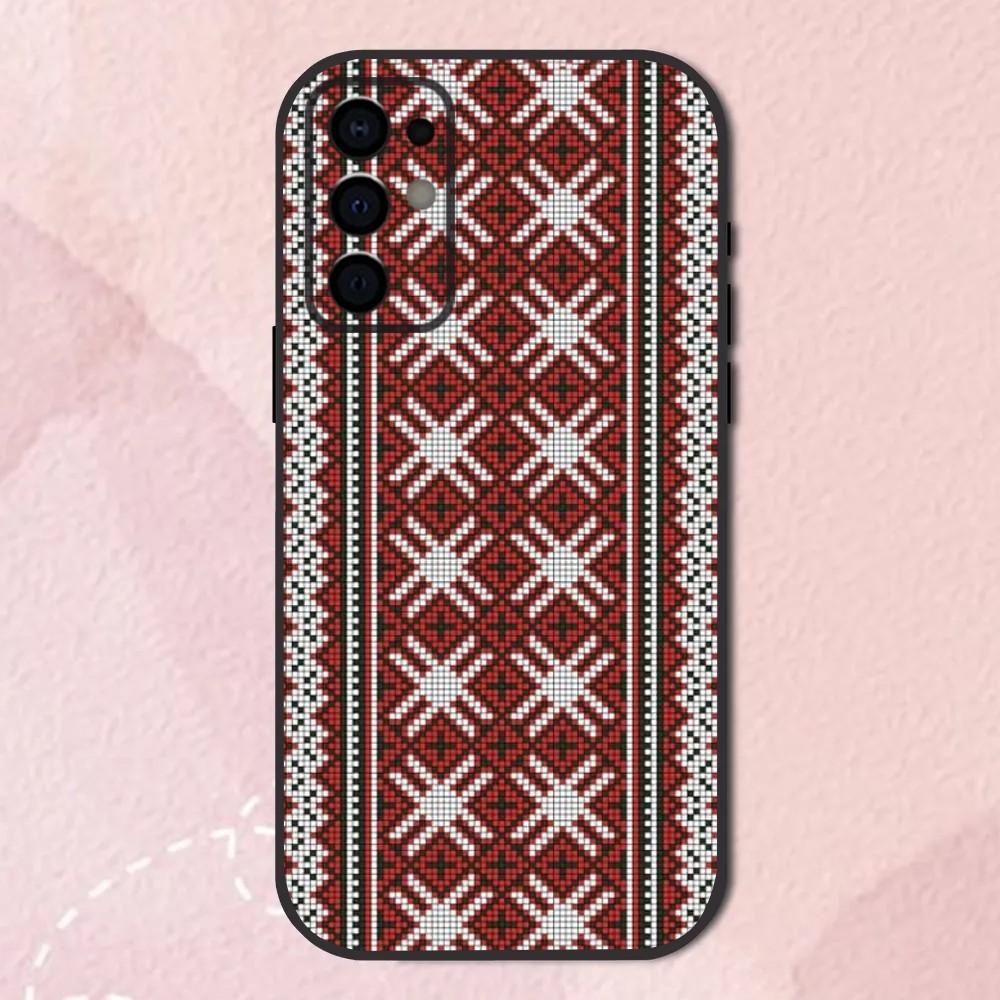 G-Ukraine Ornament pattern Phone Case For Samsung S24,S21,S22,S23,S30,Ultra,S20,Plus,Fe,Lite,Note,10,9,5G Black Soft Shell