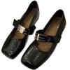 Fashion Shallow Single Shoes Women's Summer Retro French Evening Breeze Word with Inner Height Increase Mary Jane Shoes Women's Grandma Shoes