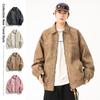 Men's Spring and Autumn New Brown Lapel Leather Jacket Men's Couple American Retro Leather Jacket