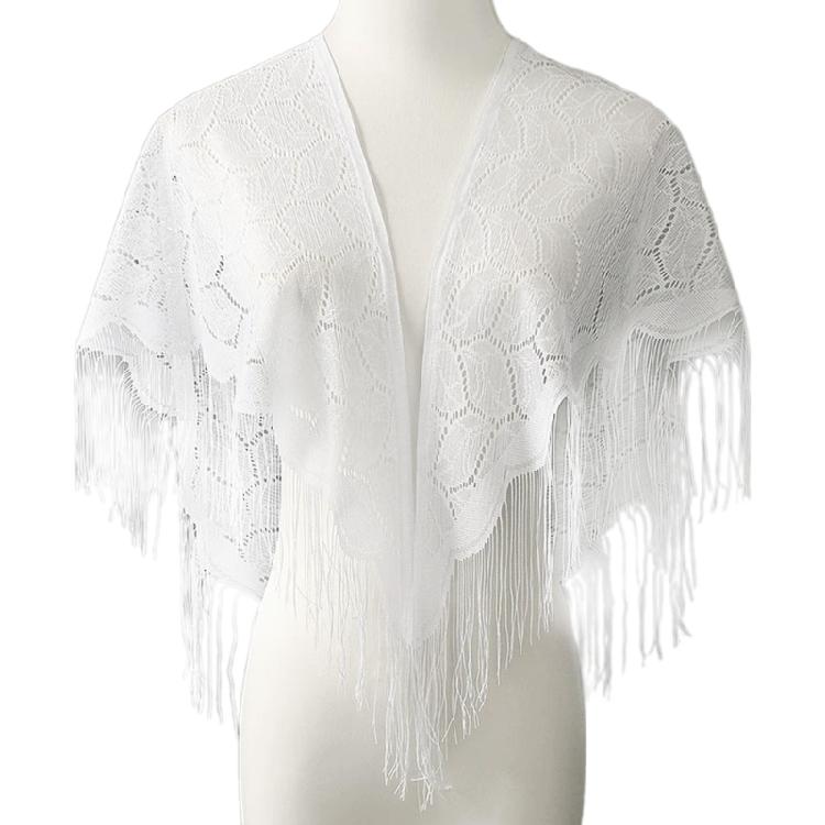

Lace Pattern Scarf Soft Polyester Fabric Shawl Accessory For Women Casual Or Evening Wear