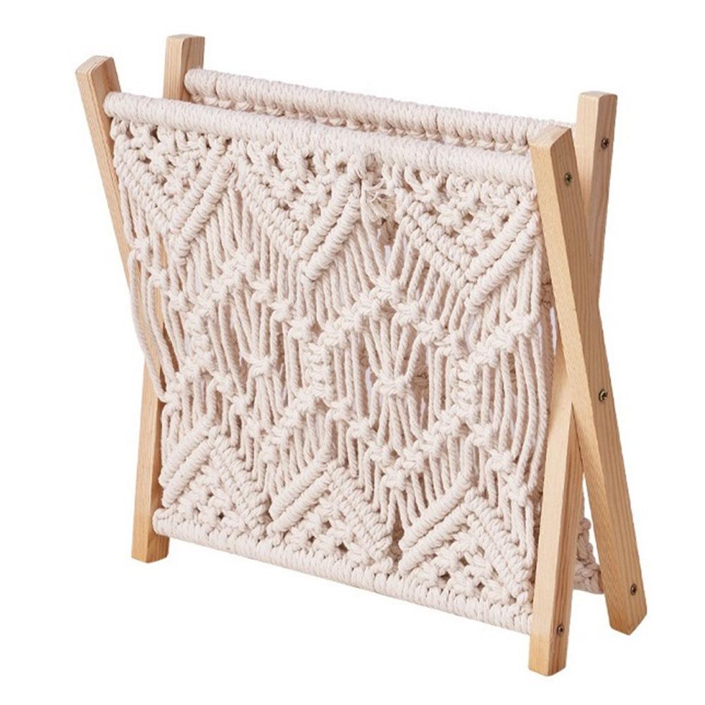 T02C!Magazine Rack Bohemian Style Magazine File Rack Magazine Storage Basket
