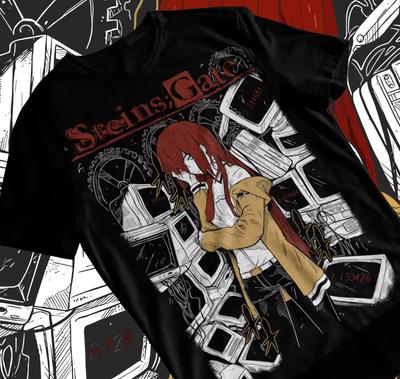 T-shirt Steins Gate Kurisu Makise Fille Kawaii T-shirt Unisexe