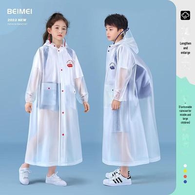 Eva Kids' Full-Body Raincoat with Backpack for School-Aged Boys and Girls