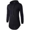 Men's Hip Hop Long Sleeved Color Hooded Personalized Street Sweater Bottomed Shirt