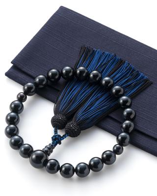 Mărgele de rugăciune pentru bărbați meșteșuguri tradiționale supravegheate de funeralii Funeral Juju margele de rugăciune informale pentru bărbați Blue Tiger Eye [Fukushodo] [Kyoto
