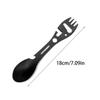 Multi Functional Camping Stainless Steel Spoon Fork Portable Thick Outdoor Tableware Set Integrated Bottle Opener