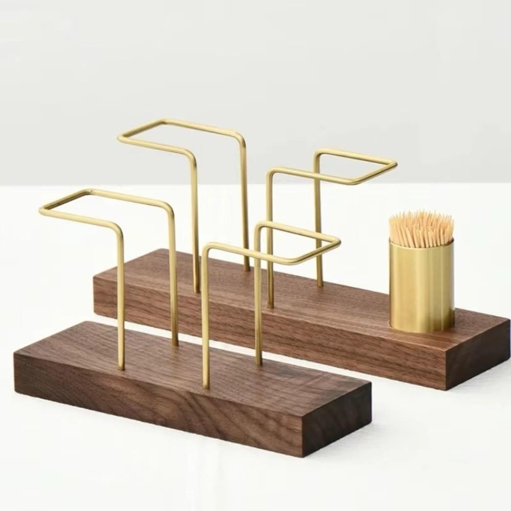 New Wood Tissue Holder Creative Design Elegant Toothpick Box Multifunction Desktop Organizer Dining Table