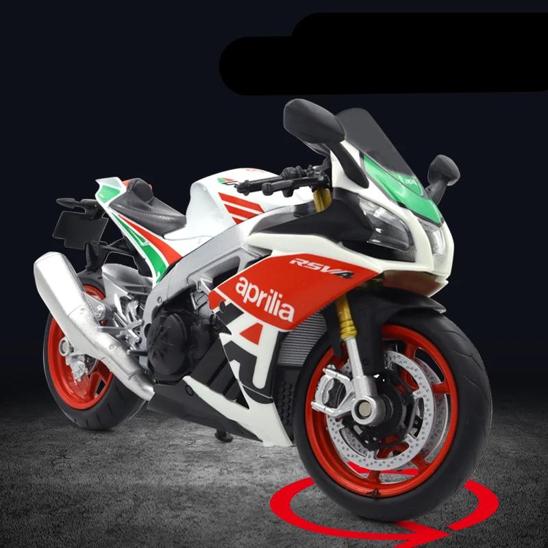 1/12 Aprilia RSV4 Alloy Racing Motorcycle Model Diecast Metal Street Cross-country Motorcycle Model Simulation Children Toy Gift