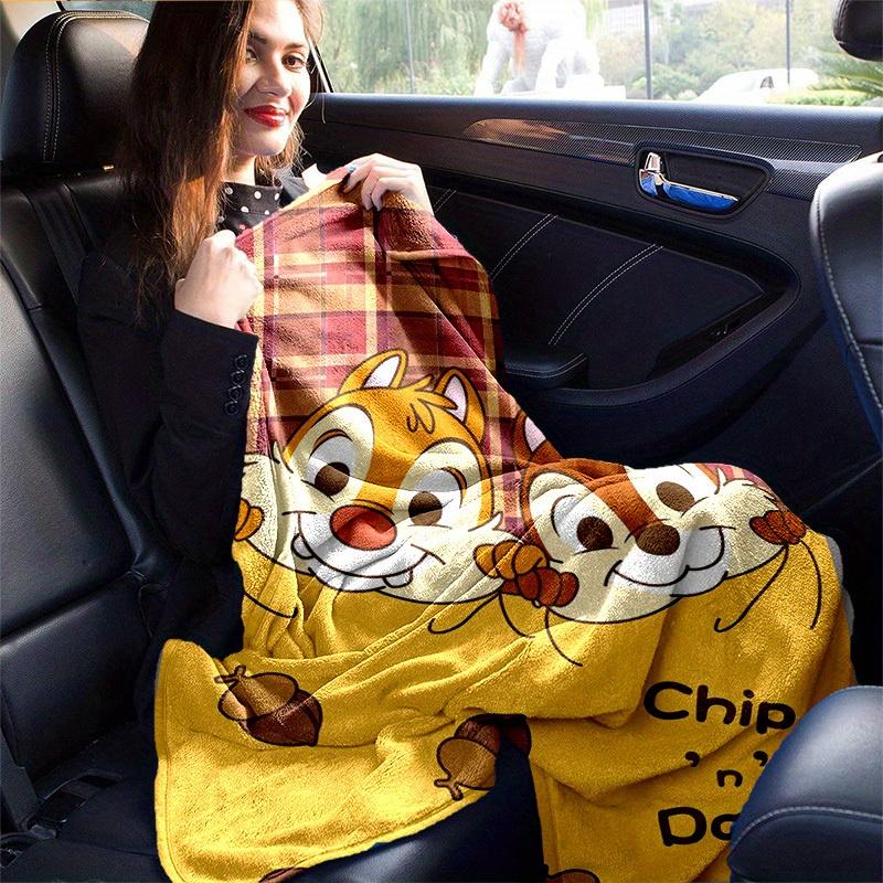 1pc, Chip 'n' Dale Plush Blanket, Seasonal Decorative Throw for Home Use, Soft Flannel Throw Blanket, Versatile & Cozy for Bedroom, Living Room, Trave