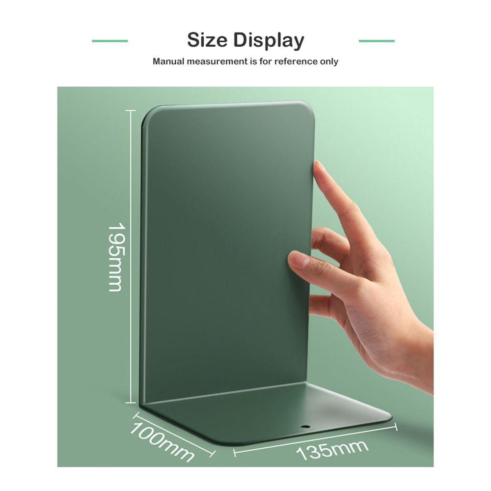 2Pcs Set Non-Slip Bookends Candy Color Book Organizer Convenient Book Holders  Office Desk